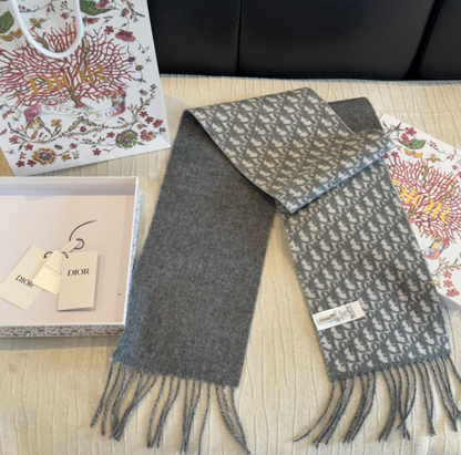 DIOR OBLIQUE CASHMERE SCARF – 100% KASCHMIR – HIGH QUALITY 1:1