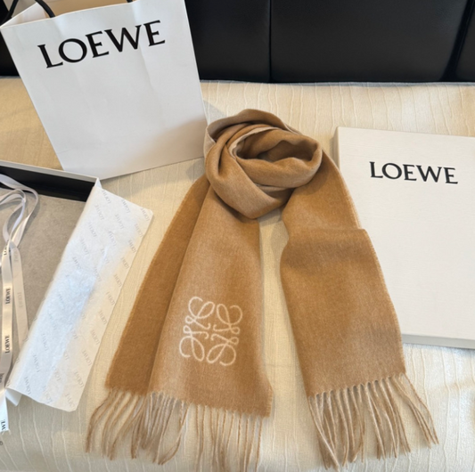LOEWE LOGO WOOL & CASHMERE SCARF – HIGH QUALITY 1:1