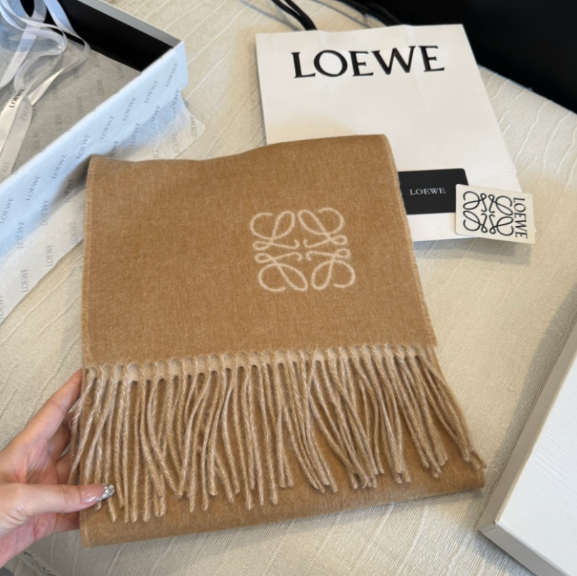 LOEWE LOGO WOOL & CASHMERE SCARF – HIGH QUALITY 1:1