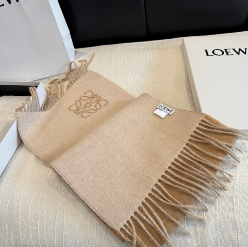 LOEWE LOGO WOOL & CASHMERE SCARF – HIGH QUALITY 1:1