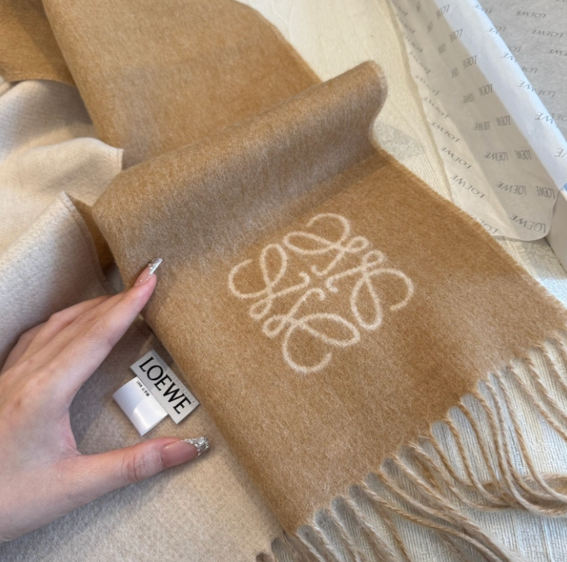 LOEWE LOGO WOOL & CASHMERE SCARF – HIGH QUALITY 1:1