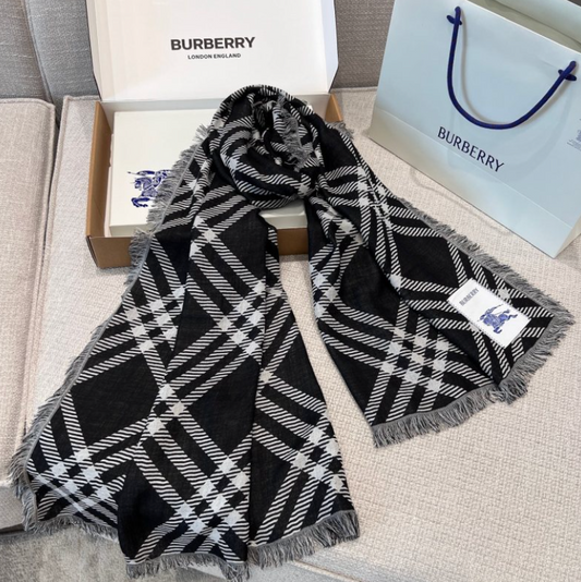 BURBERRY WOOL & CASHMERE SCARF – HIGH QUALITY 1:1