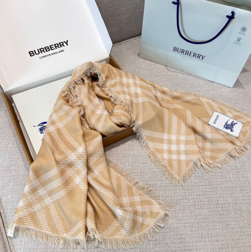 BURBERRY WOOL & CASHMERE SCARF – HIGH QUALITY 1:1