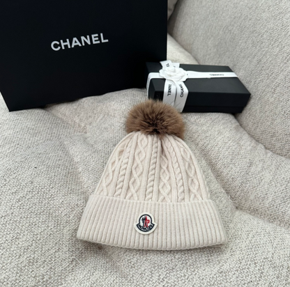 MONCLER-STYLE KNIT BEANIE – WITH & WITHOUT POM-POM – HIGH QUALITY 1:1