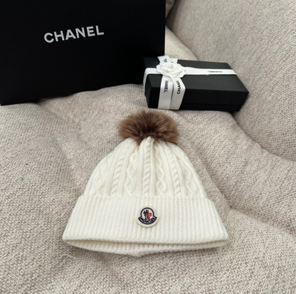 MONCLER-STYLE KNIT BEANIE – WITH & WITHOUT POM-POM – HIGH QUALITY 1:1