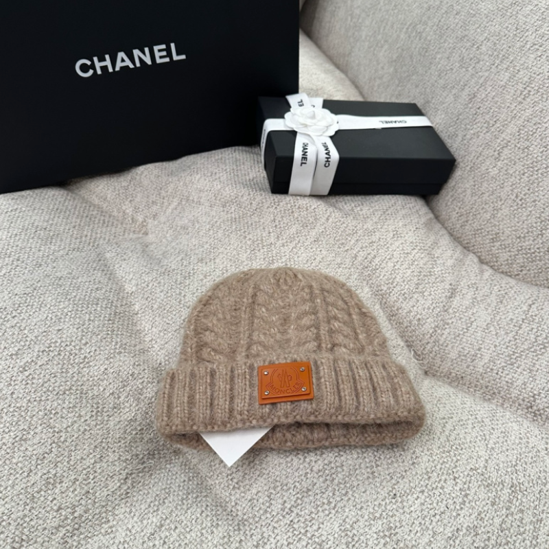 MONCLER-STYLE KNIT BEANIE – WITH & WITHOUT POM-POM – HIGH QUALITY 1:1