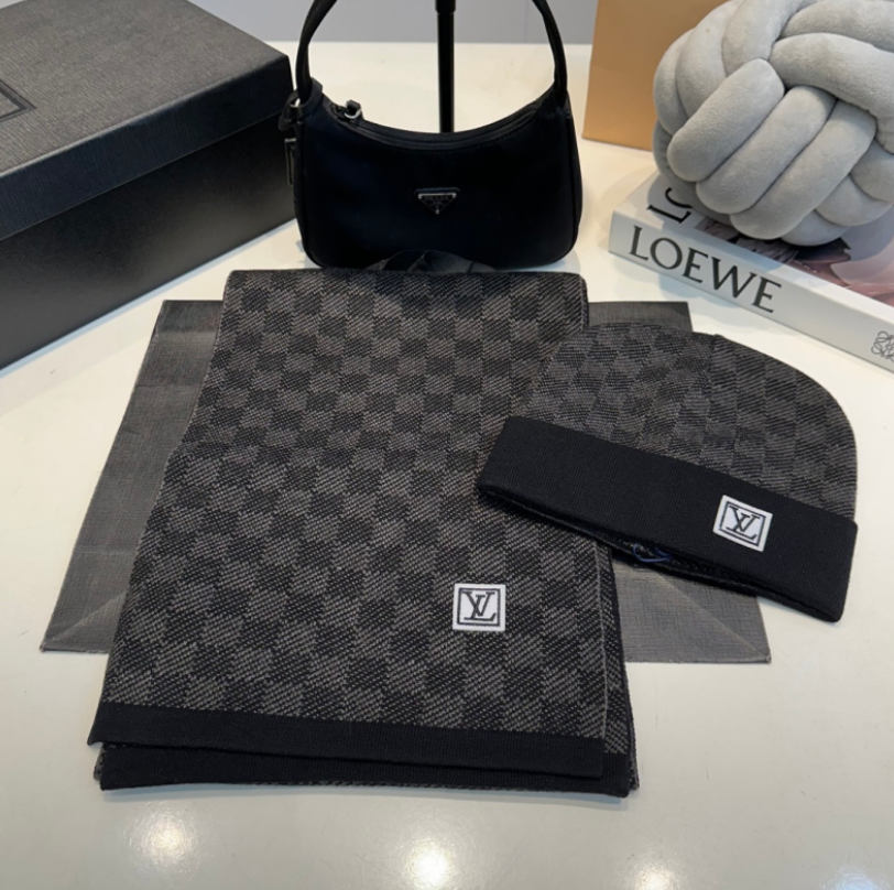 LOUIS VUITTON WINTER SET – MÜTZE & SCHAL – HIGH QUALITY 1:1