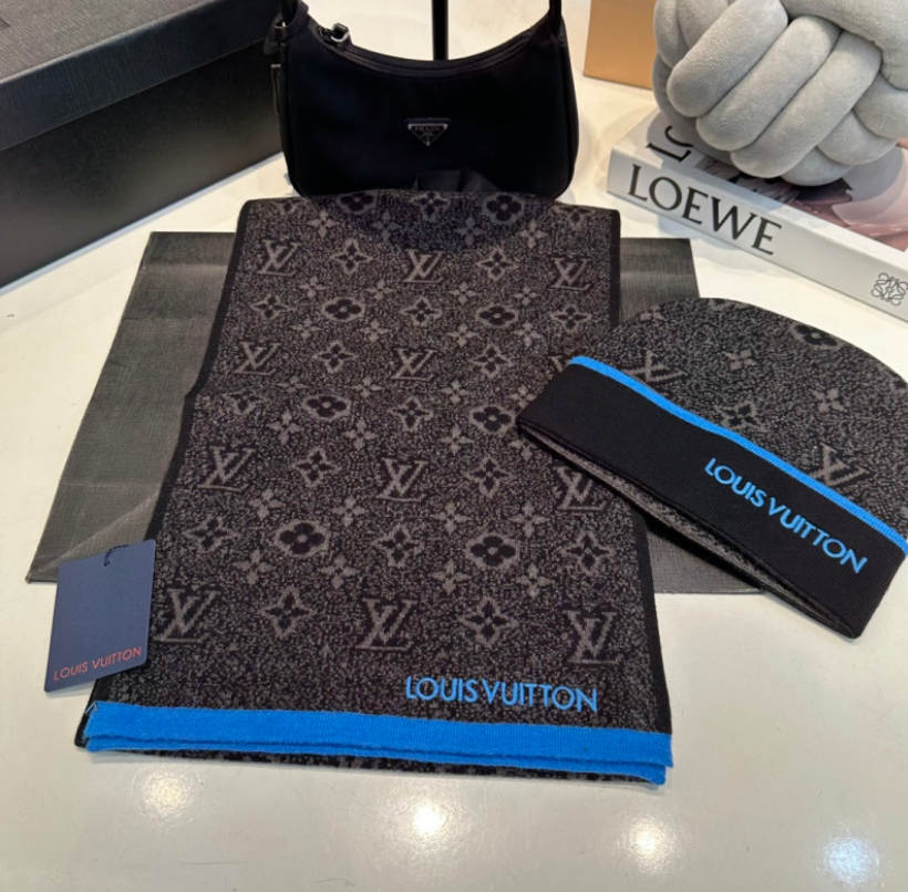LOUIS VUITTON WINTER SET – MÜTZE & SCHAL – HIGH QUALITY 1:1