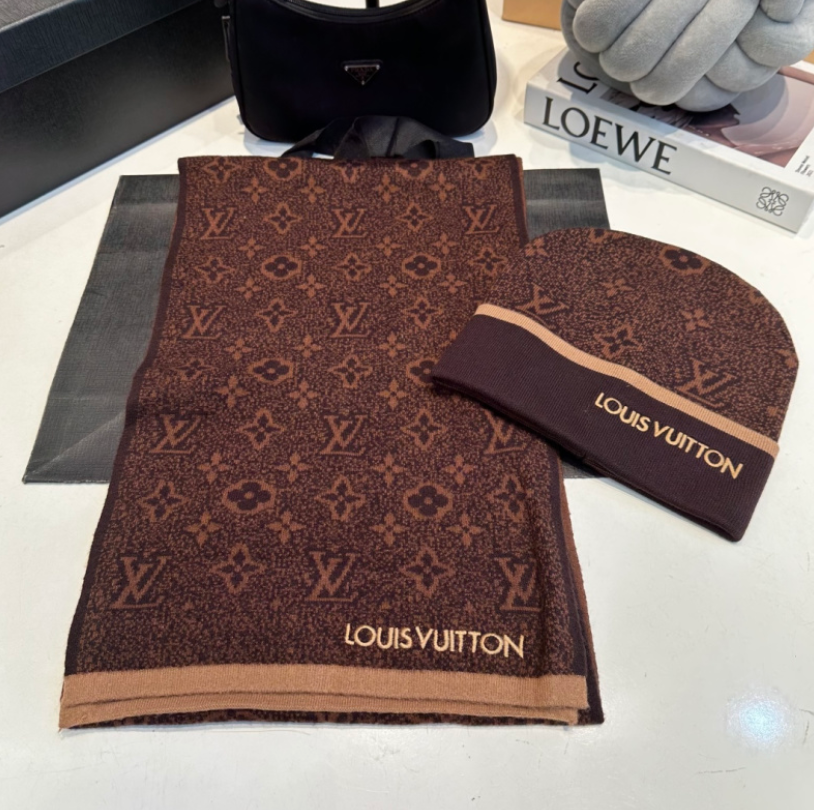 LOUIS VUITTON WINTER SET – MÜTZE & SCHAL – HIGH QUALITY 1:1