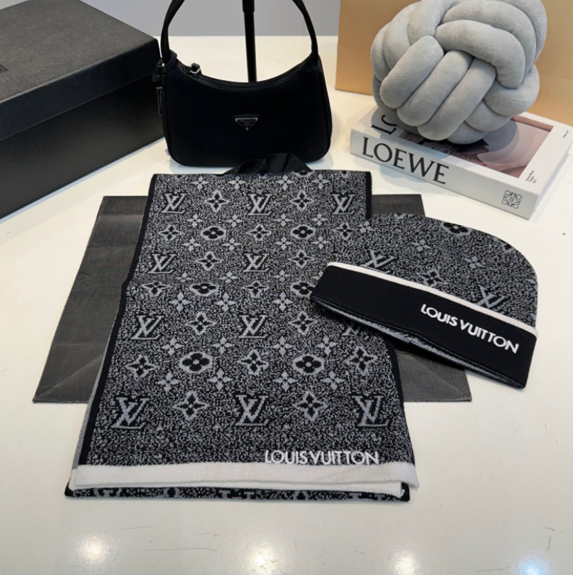 LOUIS VUITTON WINTER SET – MÜTZE & SCHAL – HIGH QUALITY 1:1