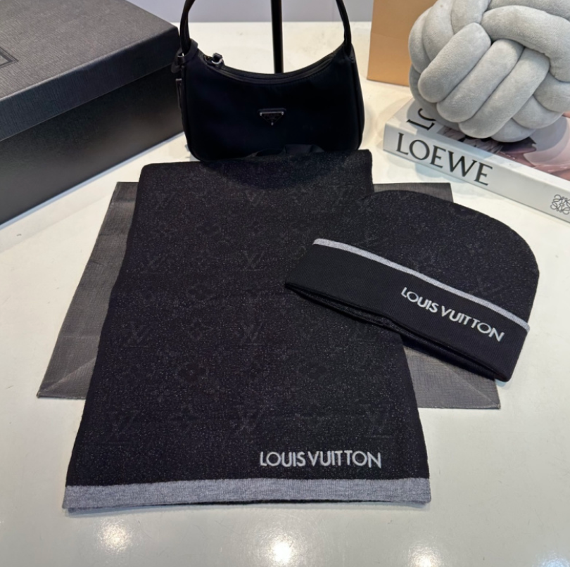 LOUIS VUITTON WINTER SET – MÜTZE & SCHAL – HIGH QUALITY 1:1