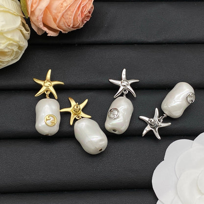 GUCCI STARFISH PEARL EARRINGS – FULL SET - 1:1 HIGH END