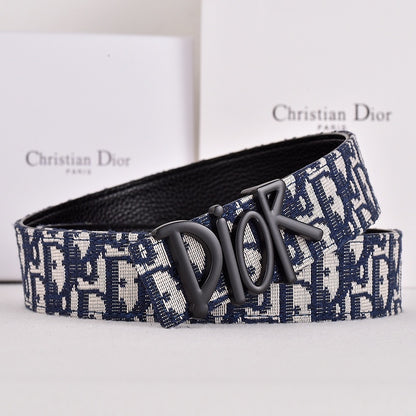 DIOR OBLIQUE DIOR LETTER RETRO BUCKLE BELT – FULL SET – 1:1 HIGH END