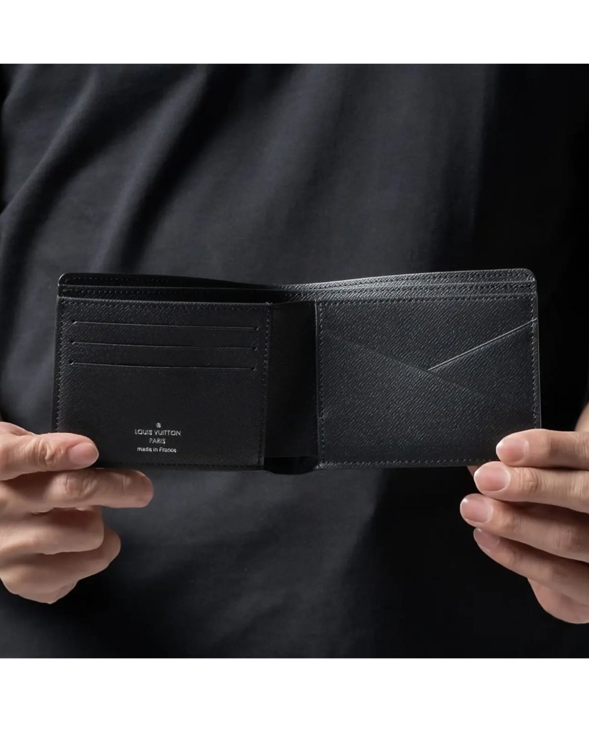 LOUIS VUITTON PORTMONEE WALLET mit BOX - MULTIPLE - BLACK