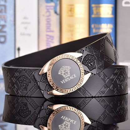 VERSACE MEDUSA AND RETRO EMBOSSED LEATHER BELT COLLECTION – 1:1 HIGH END