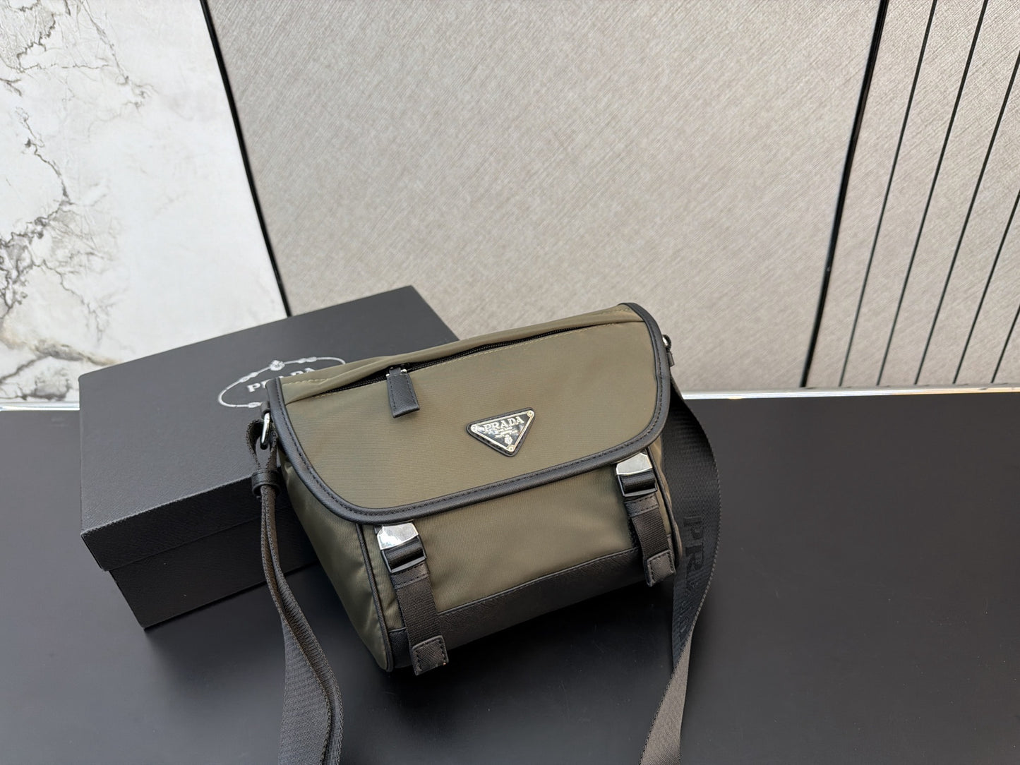 PRADA RE-NYLON SAFFIANO LEATHER SHOULDER BAG – FULL SET – 1:1 HIGH END