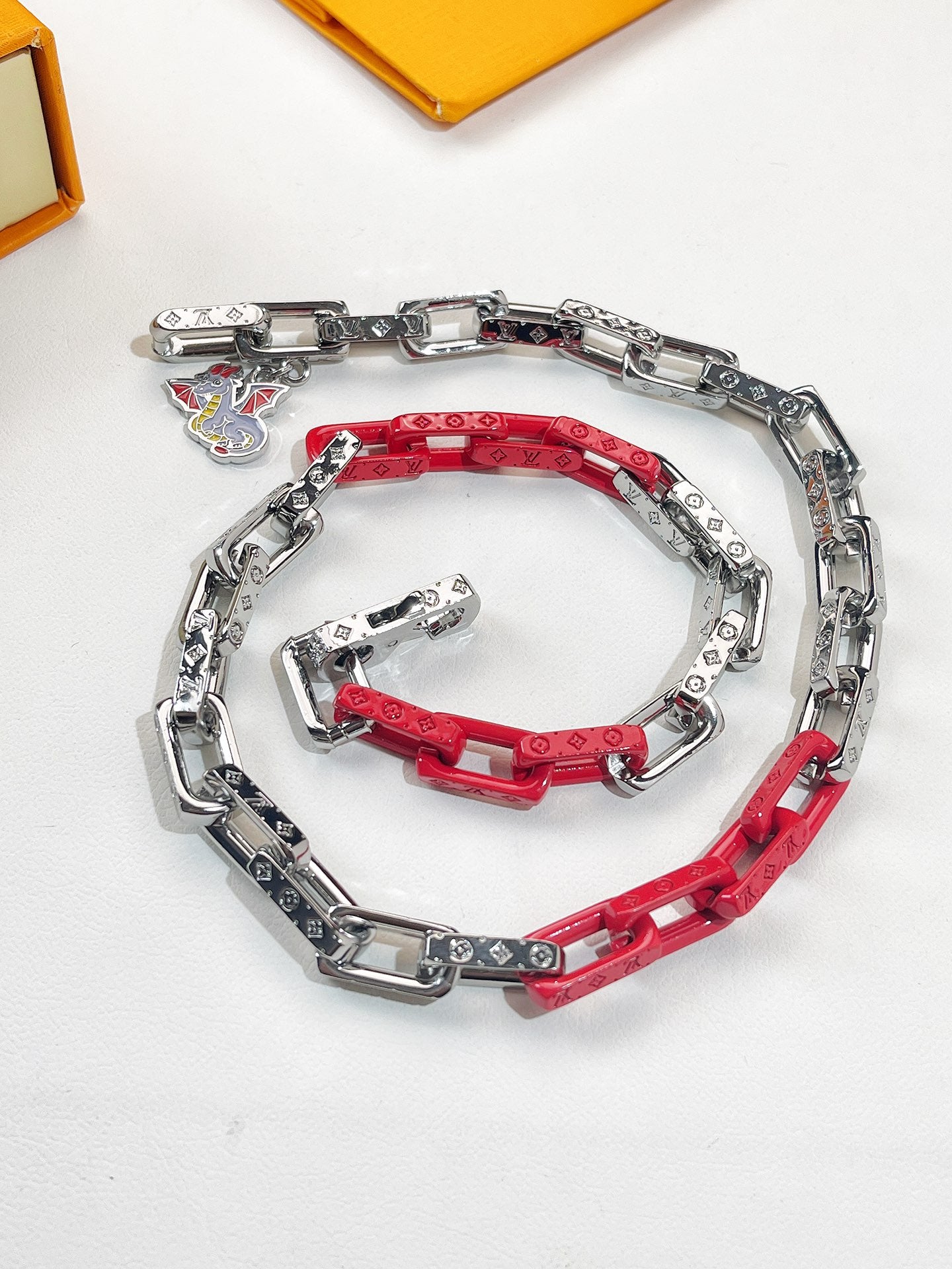 LOUIS VUITTON DRAGON RED BRACELET/NECKLACE  – Full Set  - 1:1 HIGH END