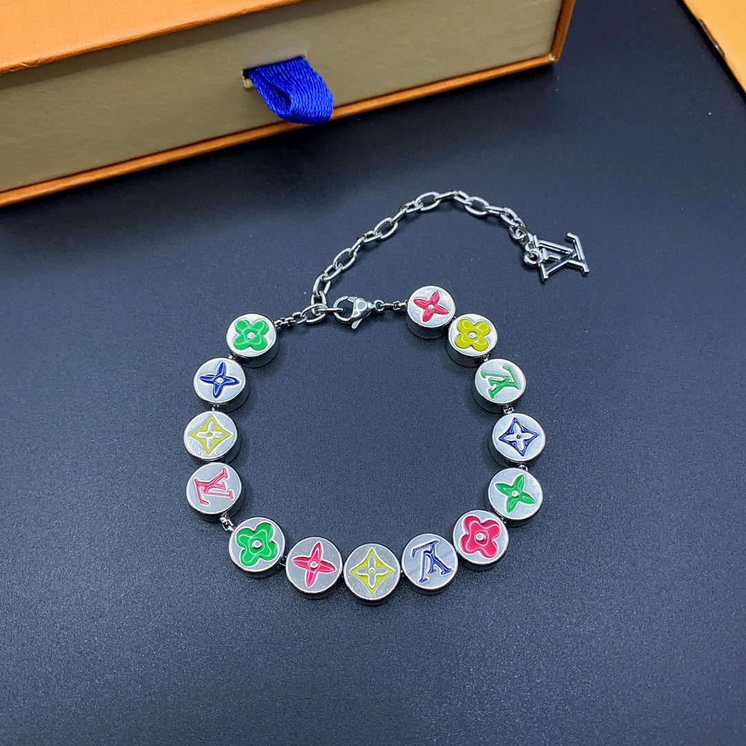 LOUIS VUITTON MONOGRAM COLORS BRACELET/NECKLACE – Full Set - 1:1 HIGH END