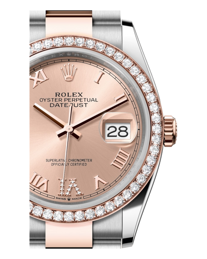 Rolex Datejust Rosé with Diamonds Dial 36mm - Oyster - U1 FACTORY - AUTOMATIK