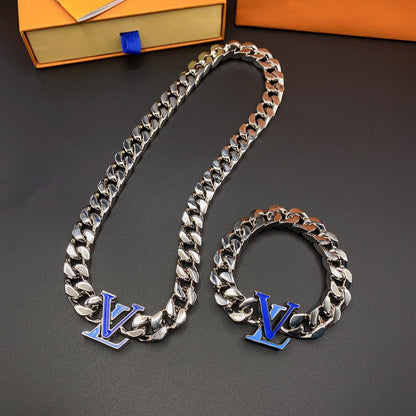 LOUIS VUITTON COLLIER LV BRACELET/NECKLACE  – Full Set  - 1:1 HIGH END