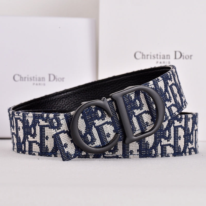 DIOR OBLIQUE CD CD-ICON BUCKLE BELT – FULL SET – 1:1 HIGH END