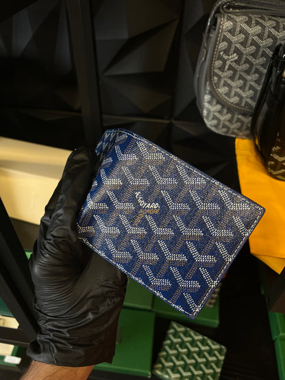 PORTEFEUILLE GOYARD - BLEU - CUIR PU - SUPER CLONE - AVEC BOÎTE