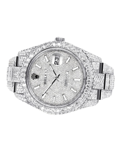 Rolex Datejust 41 Iced Out 126300 Superclone 1:1 with genuine moissanite diamonds
