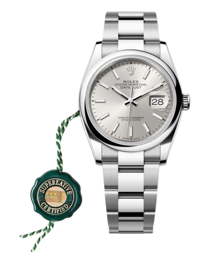 Rolex Datejust Silver 36mm Oyster U1 FACTORY - AUTOMATIK
