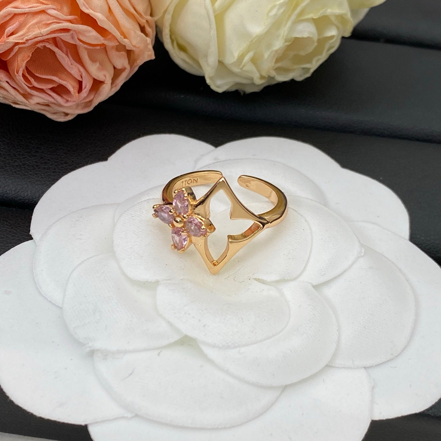 LOUIS VUITTON PINK BLOSSOM RING – Full Set - 1:1 HIGH END