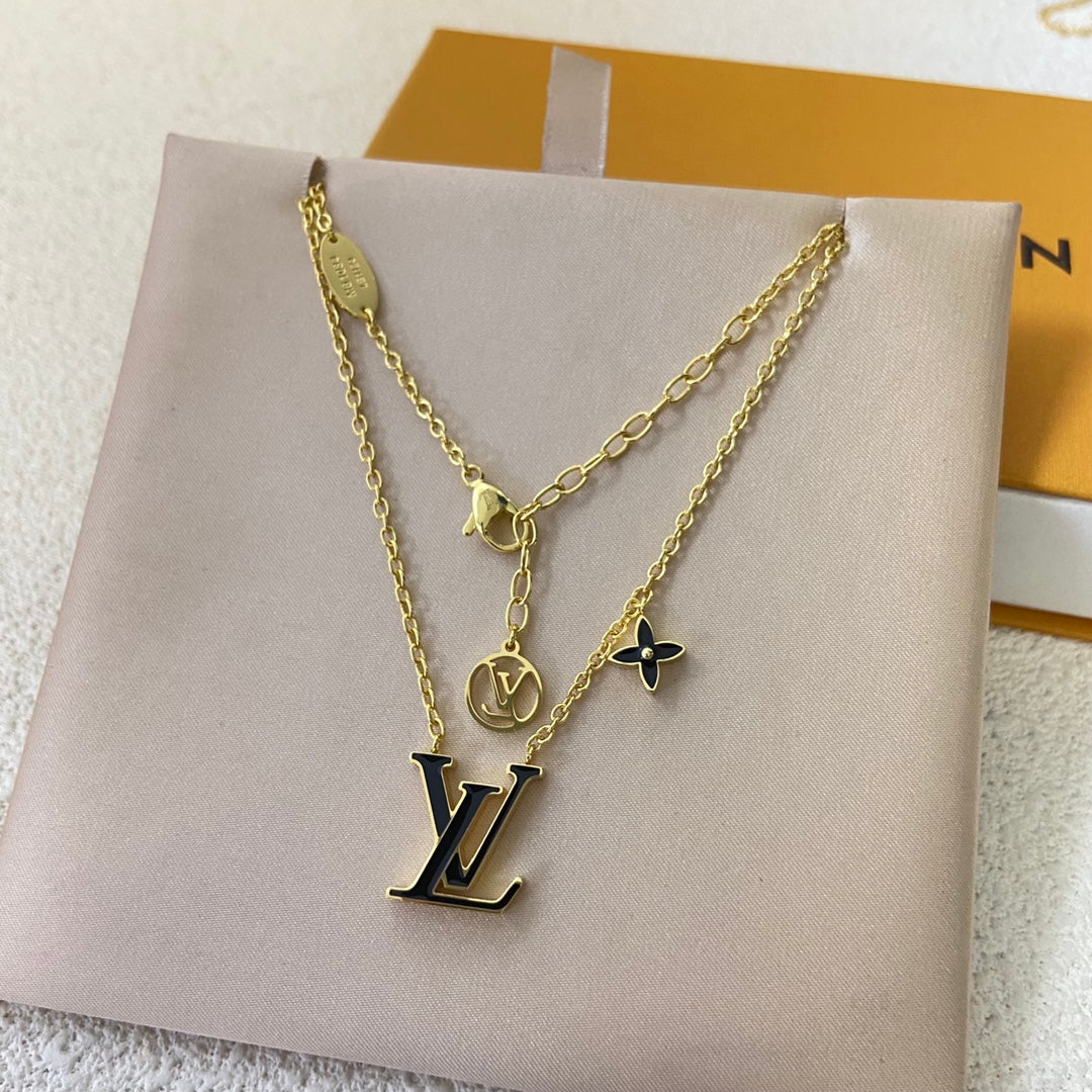 LOUIS VUITTON ICONIC ENAMEL NECKLACE – Full Set  - 1:1 HIGH END