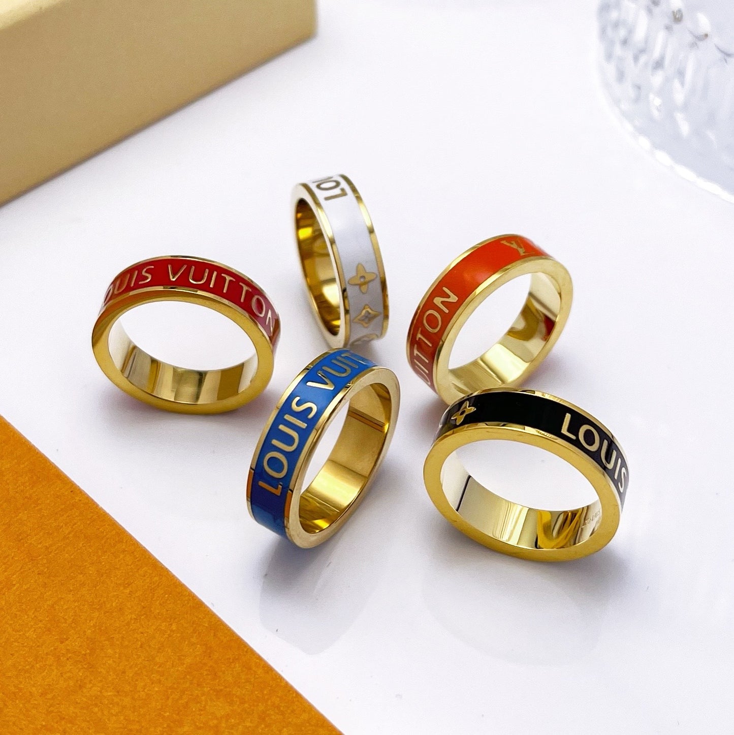 LOUIS VUITTON ENAMEL RING – Full Set  - 1:1 HIGH END
