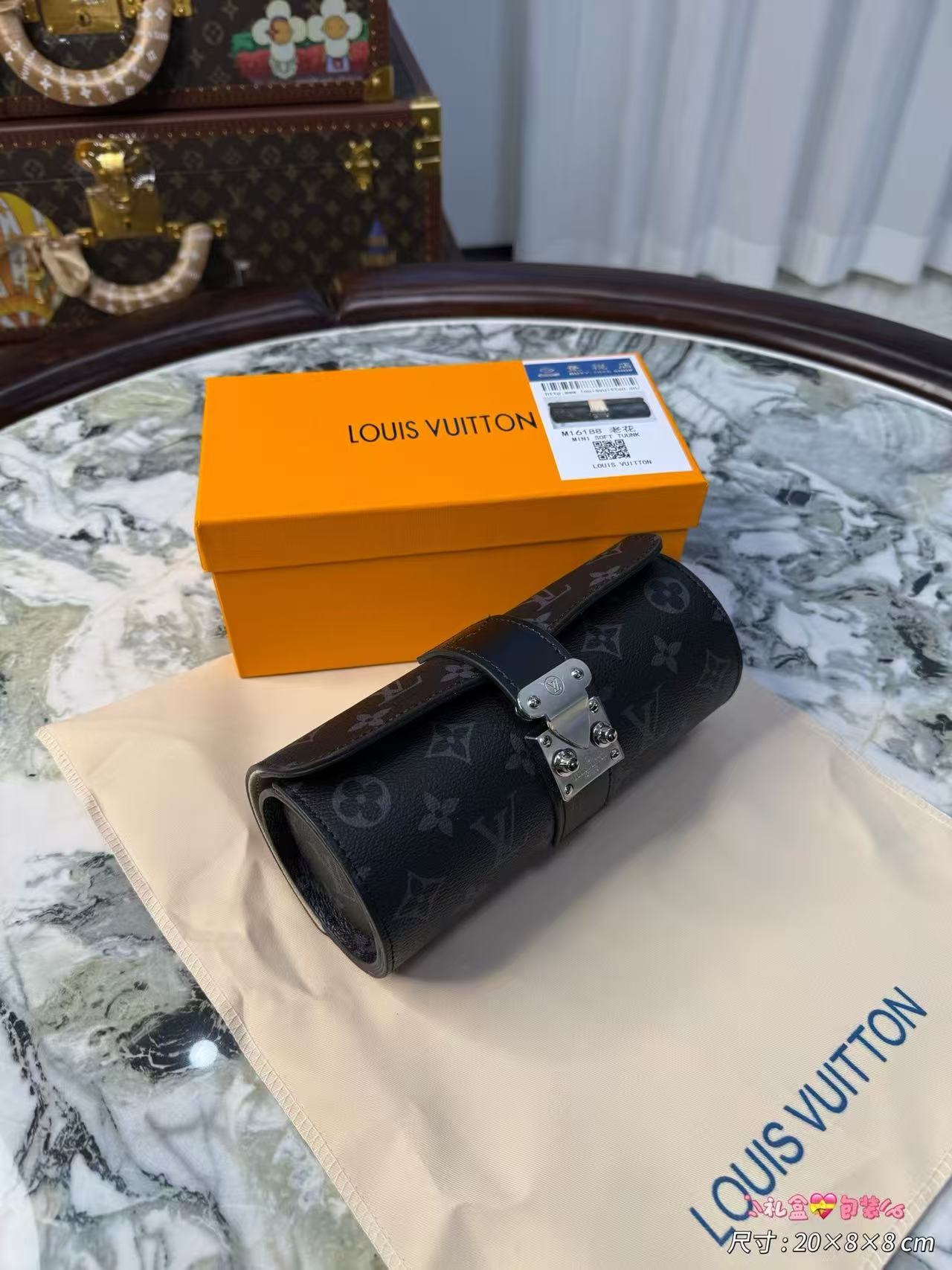 LOUIS VUITTON 2-SLOT WATCH TRAVEL CASE – Full Set  - 1:1 HIGH END (Kopie)