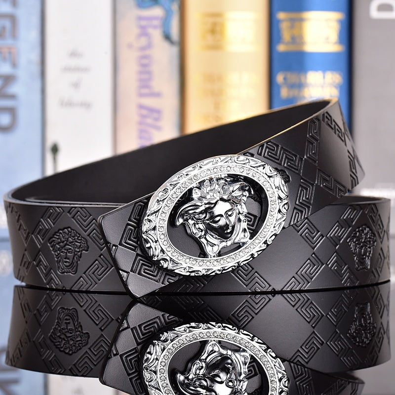 VERSACE MEDUSA AND RETRO EMBOSSED LEATHER BELT COLLECTION – 1:1 HIGH END