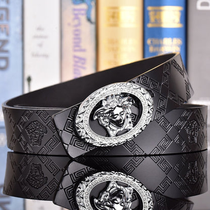 VERSACE MEDUSA AND RETRO EMBOSSED LEATHER BELT COLLECTION – 1:1 HIGH END