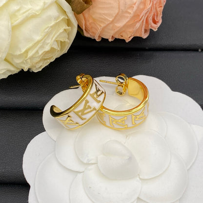 LOUIS VUITTON LV ICONIC ENAMEL EARRINGS – Full Set - 1:1 HIGH END