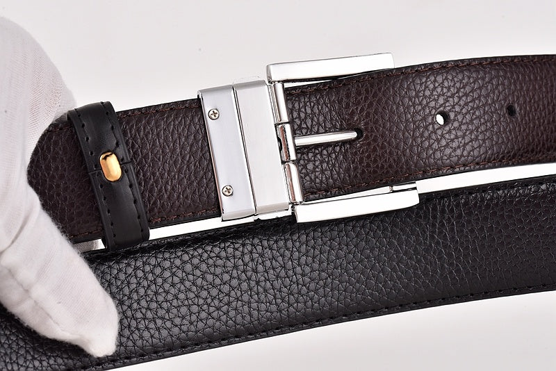 PRADA BUSINESS RETRO PIN BUCKLE LEATHER BELT COLLECTION – FULL SET – 1:1 HIGH END