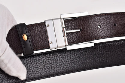 PRADA BUSINESS RETRO PIN BUCKLE LEATHER BELT COLLECTION – FULL SET – 1:1 HIGH END
