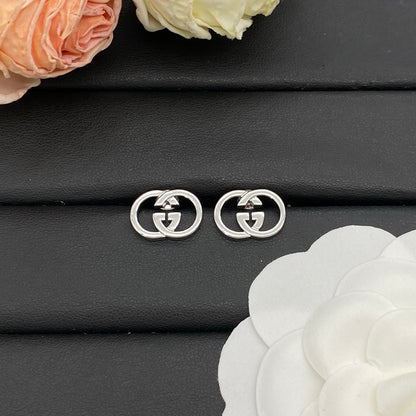 GUCCI INTERLOCKING G STUD EARRINGS – Full Set - 1:1 HIGH END