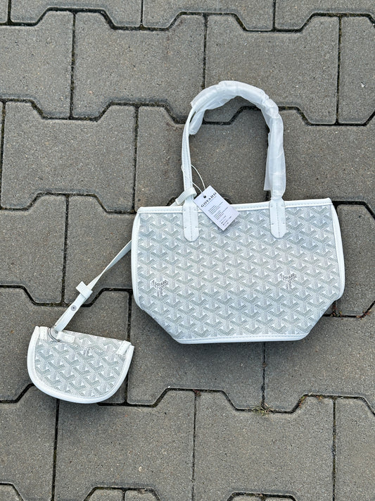 Goyard Saint Louis PM Tasche in Weiß mit Pochette | 1:1 Replica