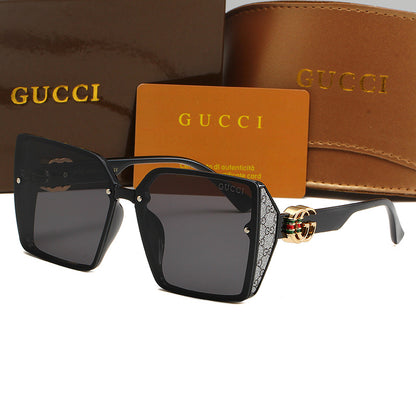 GUCCI OVERSIZED GEOMETRIC SUNGLASSES – FULL SET – 1:1 HIGH END