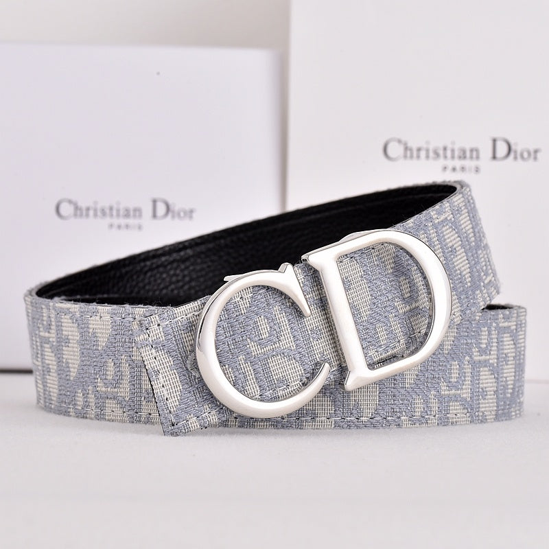 DIOR OBLIQUE CD CD-ICON BUCKLE BELT – FULL SET – 1:1 HIGH END