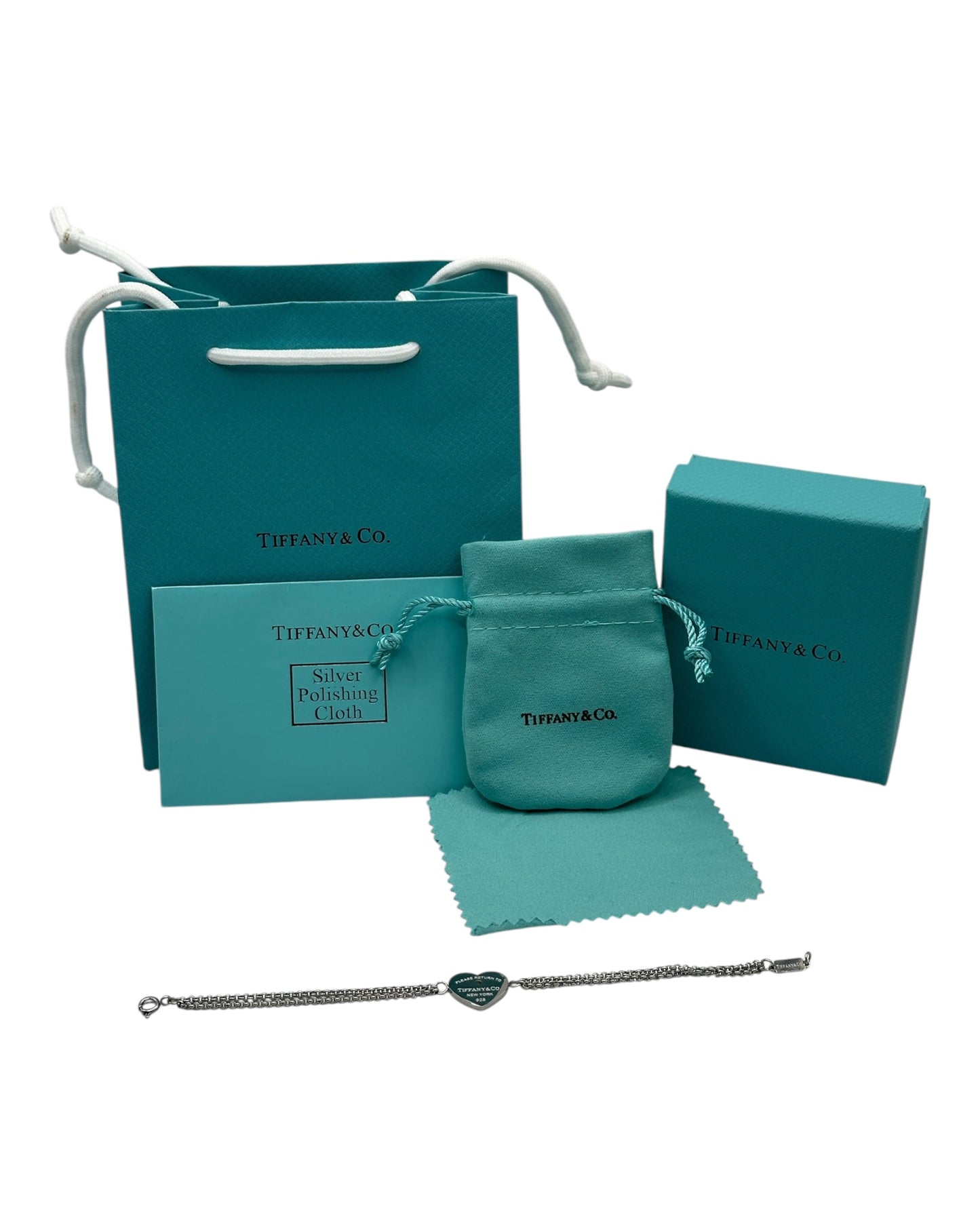 Tiffany & Co. Herz-Fußkettchen/Armband aus 925 Sterling-Silber