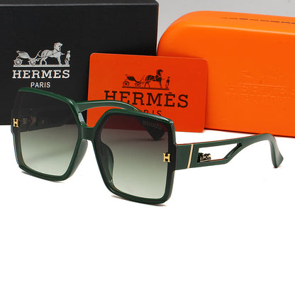 HERMÈS SQUARE FRAME BLACK SUNGLASSES – FULL SET – 1:1 HIGH END