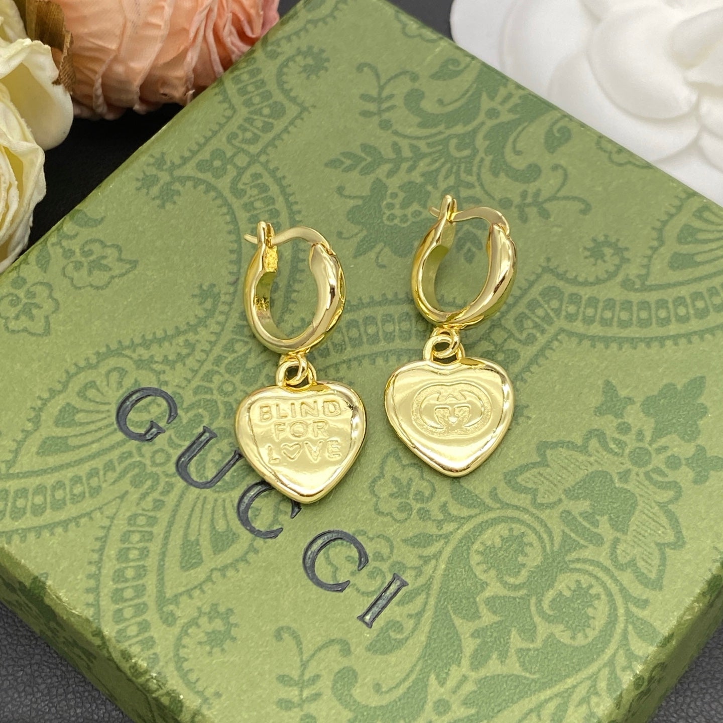 GUCCI BLIND FOR LOVE EARRINGS – Full Set - 1:1 HIGH END