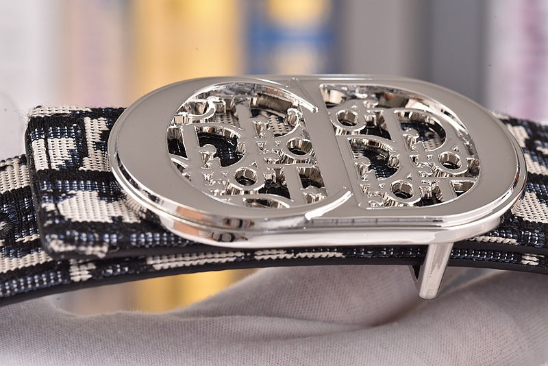 DIOR OBLIQUE CD RETRO BUCKLE BELT – FULL SET – 1:1 HIGH END