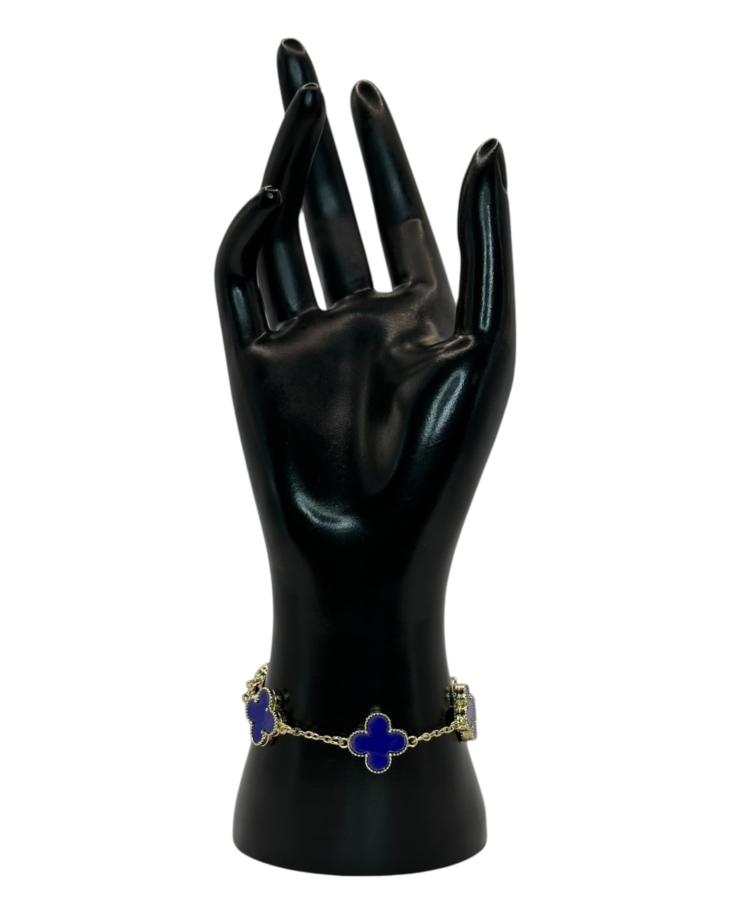 Van Cleef & Arpels Alhambra Armband mit Kleeblättern Blau
