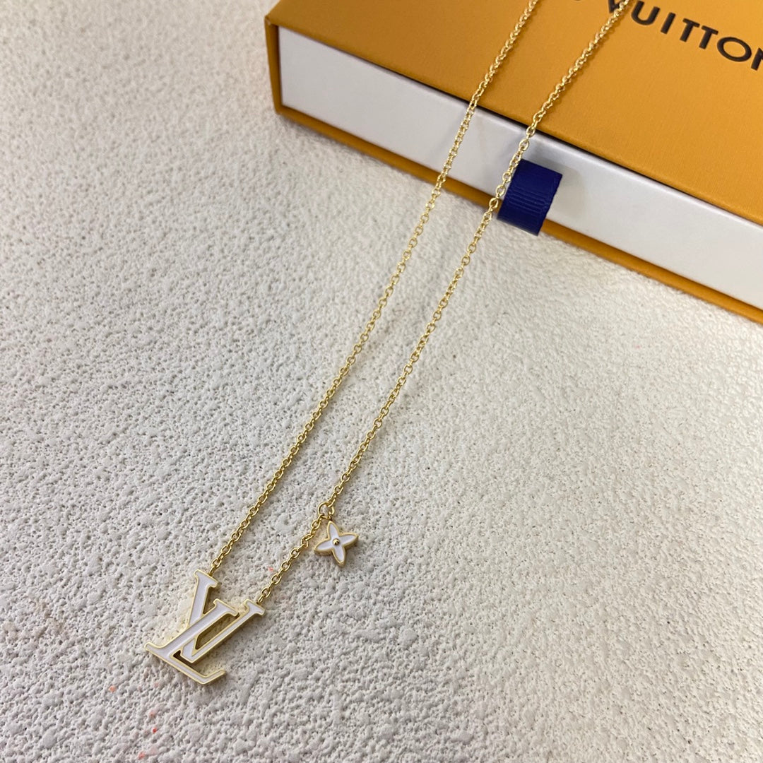 LOUIS VUITTON ICONIC ENAMEL NECKLACE – Full Set  - 1:1 HIGH END