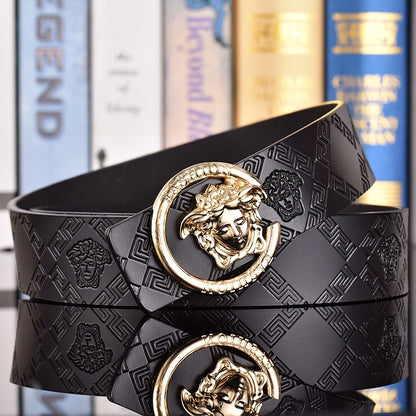 VERSACE MEDUSA AND RETRO EMBOSSED LEATHER BELT COLLECTION – 1:1 HIGH END
