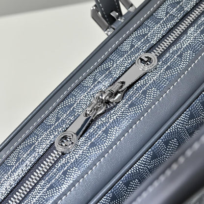 Sac Goyard - gris - Porte-documents haut de gamme style Ambassadeur - Toile à chevrons
 | 7A SUPER | QUALITÉ ORIGINALE | ENSEMBLE COMPLET