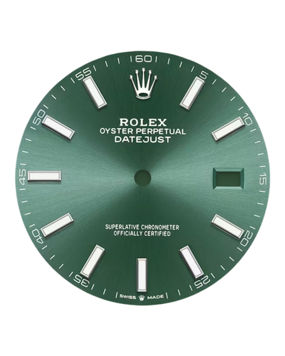 Rolex Datejust 41mm Green Dial, flat bezel - U1 FACTORY - AUTOMATIK - Oyster